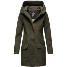 Marikoo Mayleen Damen Softshell Regenjacke mit Kapuze Olive-Gr.XL
