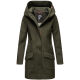 Marikoo Mayleen Damen Softshell Regenjacke mit Kapuze Olive-Gr.XL