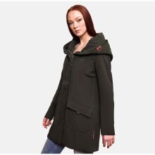 Marikoo Mayleen Damen Softshell Regenjacke mit Kapuze Olive-Gr.XXL