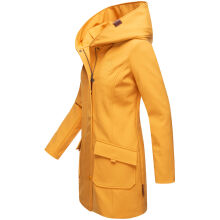 Marikoo Mayleen Damen Softshell Regenjacke mit Kapuze Amber Yellow Gr&ouml;&szlig;e XXXL - Gr. 46