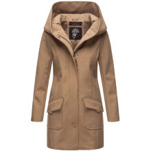 Marikoo Mayleen Damen Softshell Regenjacke mit Kapuze Taupe Gr&ouml;&szlig;e XS - Gr. 34