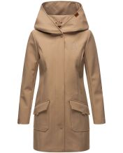 Marikoo Mayleen ladies softshell rain jacket with hood Taupe Größe M - Gr. 38