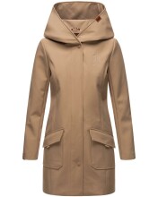 Marikoo Mayleen ladies softshell rain jacket with hood Taupe Größe L - Gr. 40