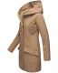 Marikoo Mayleen Damen Softshell Regenjacke mit Kapuze Taupe Größe L - Gr. 40