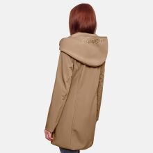 Marikoo Mayleen Damen Softshell Regenjacke mit Kapuze Taupe Größe XL - Gr. 42