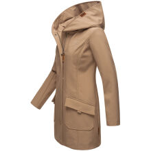 Marikoo Mayleen Damen Softshell Regenjacke mit Kapuze Taupe Größe XL - Gr. 42