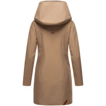 Marikoo Mayleen Damen Softshell Regenjacke mit Kapuze Taupe Größe XL - Gr. 42
