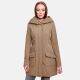Marikoo Mayleen Damen Softshell Regenjacke mit Kapuze Taupe Größe XL - Gr. 42