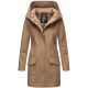 Marikoo Mayleen Damen Softshell Regenjacke mit Kapuze Taupe Größe XL - Gr. 42