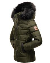 Marikoo Unique Damen gesteppte Winterjacke Olive Größe XS - Gr. 34