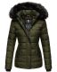 Marikoo Unique Damen gesteppte Winterjacke Olive Größe XS - Gr. 34