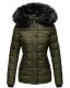 Marikoo Unique Damen gesteppte Winterjacke Olive Größe XS - Gr. 34