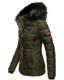 Marikoo Unique Damen gesteppte Winterjacke Olive Größe XS - Gr. 34