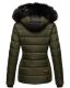 Marikoo Unique Damen gesteppte Winterjacke Olive Größe XS - Gr. 34