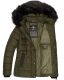 Marikoo Unique Damen gesteppte Winterjacke Olive Größe XS - Gr. 34