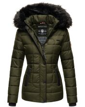 Marikoo Unique Damen gesteppte Winterjacke Olive...