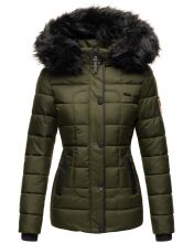 Marikoo Unique ladies quilted winter jacket with fur collar  Größe S - Gr. 36