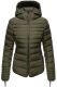 Marikoo Amber Damen Winter Steppjacke mit Teddyfell Olive Größe M - Gr. 38