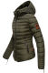 Marikoo Amber Damen Winter Steppjacke mit Teddyfell Olive Größe M - Gr. 38