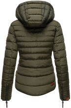 Marikoo Amber Damen Winter Steppjacke mit Teddyfell Olive Gr&ouml;&szlig;e XXL - Gr. 44
