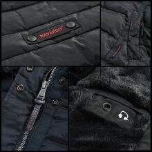 Navahoo Miamor Damen Steppjacke mit Teddyfell Olive Gr&ouml;&szlig;e XL - Gr. 42