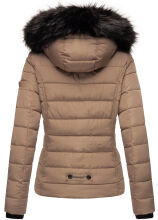Navahoo Miamor Damen Steppjacke mit Teddyfell Taupe Grau Gr&ouml;&szlig;e XL - Gr. 42
