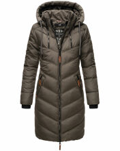 Marikoo Armasa lange Damen Winter Steppjacke Anthrazit Größe XL - Gr. 42