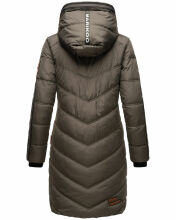 Marikoo Armasa lange Damen Winter Steppjacke Anthrazit Größe XXL - Gr. 44