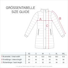 Marikoo Armasa lange Damen Winter Steppjacke Anthrazit Größe XXL - Gr. 44