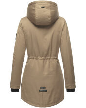 Navahoo Avrille Damen Parka Winterjacke mit Kapuze Taupe Grey Gr&ouml;&szlig;e XS - Gr. 34