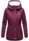 Marikoo Bikoo Damen gefütterte Winterjacke mit Teddyfell Weinrot Größe L - Gr. 40