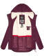 Marikoo Bikoo ladies winter jacket with hood Weinrot Größe XXL - Gr. 44