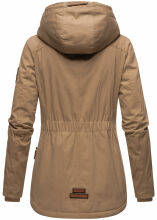 Marikoo Bikoo Damen gefütterte Winterjacke mit Teddyfell Taupe Größe XS - Gr. 34