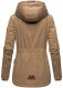 Marikoo Bikoo Damen gefütterte Winterjacke mit Teddyfell Taupe Größe XS - Gr. 34