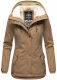 Marikoo Bikoo ladies winter jacket with hood Taupe Größe M - Gr. 38