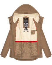 Marikoo Bikoo ladies winter jacket with hood Taupe Größe XL - Gr. 42