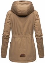 Marikoo Bikoo Damen gefütterte Winterjacke mit Teddyfell Taupe Größe XXL - Gr. 44