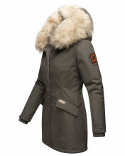 Navahoo Cristal Damen Winterjacke Parka mit Kunstfell Anthrazit Gr.XS