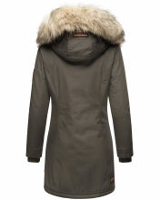 Navahoo Cristal Damen Winterjacke Parka mit Kunstfell Anthrazit Gr.XS