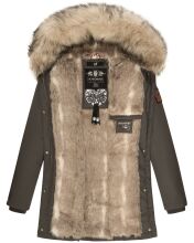 Navahoo Cristal Damen Winterjacke Parka mit Kunstfell Anthrazit Gr.M