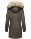 Navahoo Cristal Damen Winterjacke Parka mit Kunstfell Anthrazit Gr.M