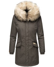 Navahoo Cristal Damen Winterjacke Parka mit Kunstfell Anthrazit Gr.XL