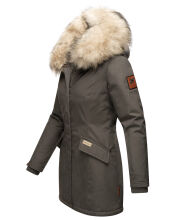Navahoo Cristal Damen Winterjacke Parka mit Kunstfell Anthrazit Gr.XL