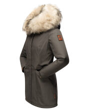 Navahoo Cristal Damen Winterjacke Parka mit Kunstfell Anthrazit Gr.XL