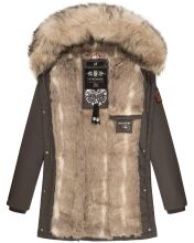 Navahoo Cristal Damen Winterjacke Parka mit Kunstfell Anthrazit Gr.XL