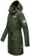 Navahoo Deike Damen Regenjacke Regenmantel lang Teddyfell Olive-Gr.S