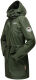Navahoo Deike Damen Regenjacke Regenmantel lang Teddyfell Olive-Gr.S