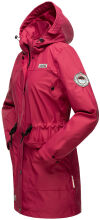 Navahoo Deike Damen Regenjacke Regenmantel lang Teddyfell Fuchsia-Gr.S