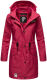 Navahoo Deike Damen Regenjacke Regenmantel lang Teddyfell Fuchsia-Gr.M