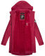 Navahoo Deike Damen Regenjacke Regenmantel lang Teddyfell Fuchsia-Gr.M